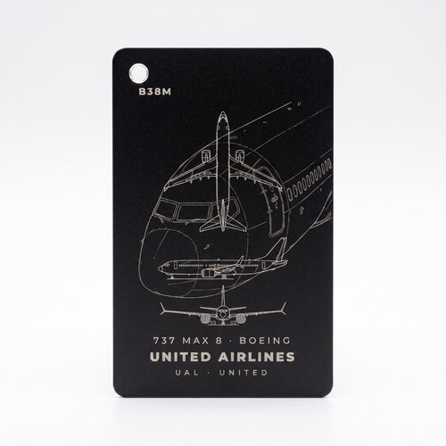 airline card front, white background